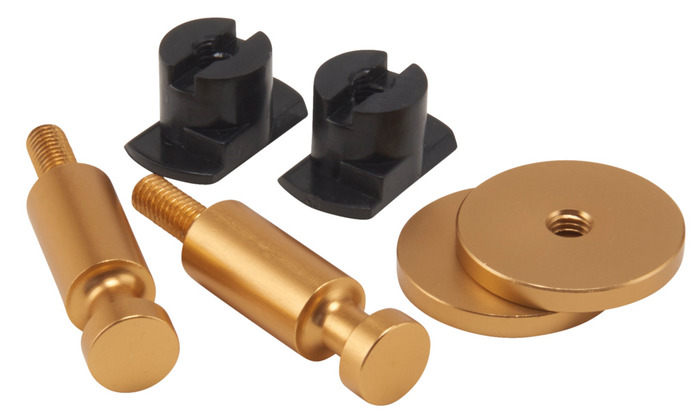 Dots knager til akustikpaneler 4,5 x 2,4 cm messing 2 stk.